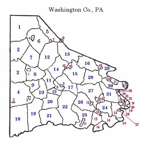 Washington Co., PA - Township/Borough Map