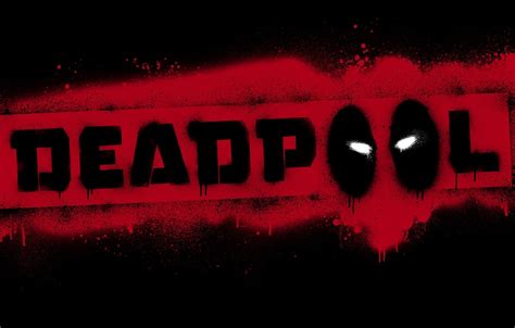 Wallpaper red, black, logo, Deadpool images for desktop, section игры ...