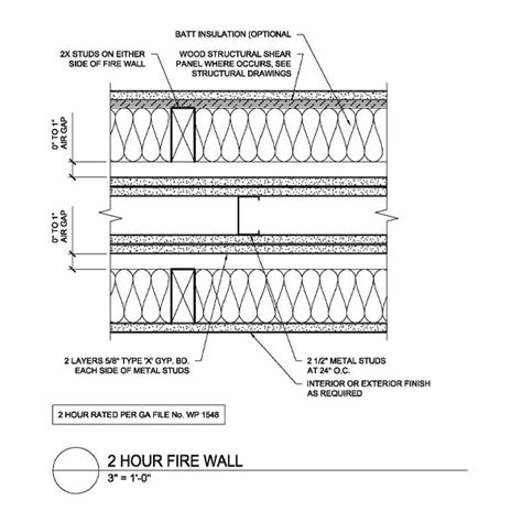 2-Hour Fire Wall Assembly - WoodWorks | Wood Products Council