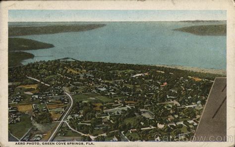 Aerial View of Town Green Cove Springs, FL Postcard