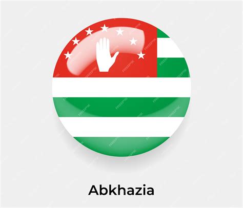 Premium Vector | Abkhazia flag glossy bubble icon vector illustration