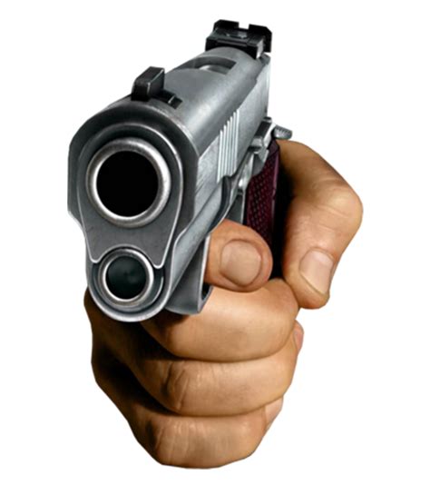 Hand Pointing a Gun Template (Transparent PNG) | Hand Pointing a Gun ...