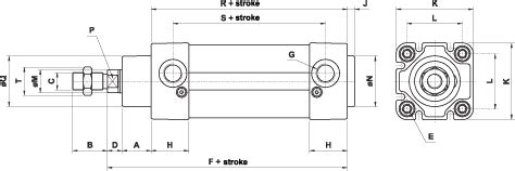 Standard Pneumatic (Air) Cylinder - ISO 6431 VDMA 24562 - Pneumatic ...