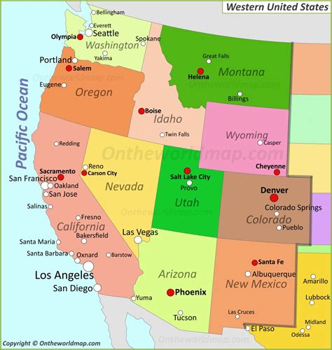 Western States Of Usa Map - California State Map