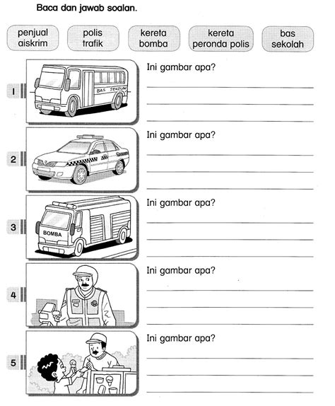 Lembaran Kerja Bahasa Melayu Tahun 1 Bahasa Melayu Tahun 1 Latihan ...