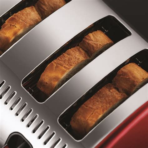 Russell Hobbs 21301 Legacy 4-Slice Toaster - Metallic Red - Zorley.com