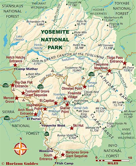 Yosemite National Park Map - London Top Attractions Map