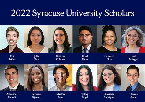 2022 Syracuse University Scholars Announced — Syracuse University News