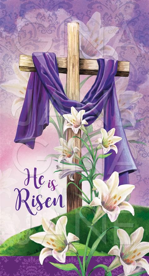 Easter He is Risen JPG Artwork Easter Cross Wreath Sign DIY - Etsy