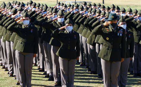 First basic training class graduates wearing Army Green Service Uniform ...