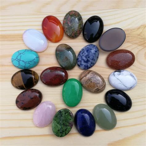 Natural Stones Beads 25x18 mm cab cabochon stone beads for jewelry ...