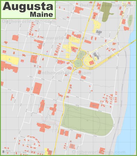 Augusta downtown map - Ontheworldmap.com