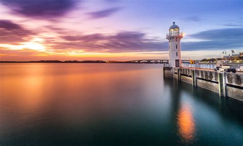 Raffles Marina Lighthouse, Singapore, Singapore