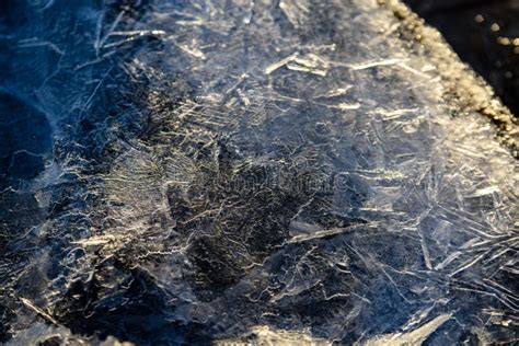 Frozen Ice Crystals on River Stock Image - Image of fall, rays: 109656135