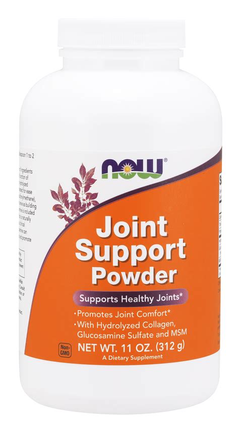 NOW Supplements, Joint Support™ Powder with Beef Gelatin, Glucosamine ...