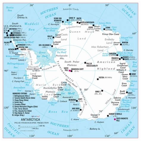 Antarctica Continent Map Wall Poster - Etsy UK