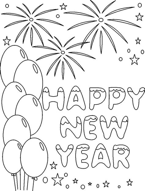 free printable new years coloring pages for kids - free january ...