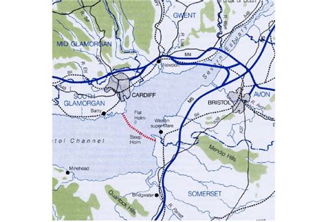 Location of barrage in the main Severn estuary (Source: Severn Tidal ...