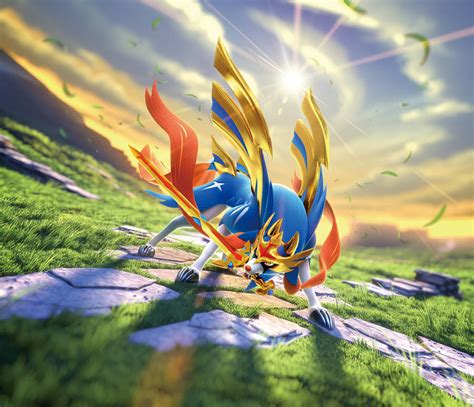 Download Crowned Sword Zacian Pokémon Sword And Shield Wallpaper ...