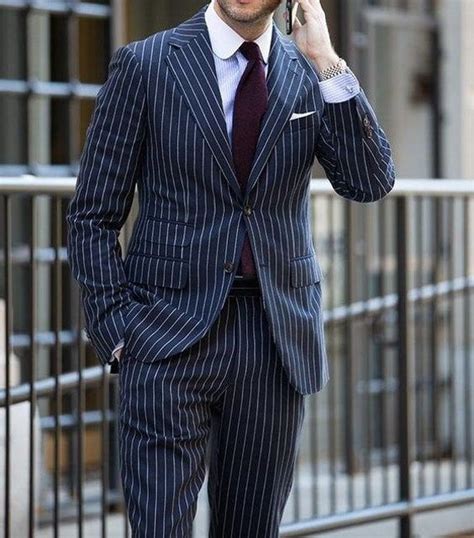 Men Suits Pinstripe Suit Suits for Men Blue Suit Men Blue - Etsy | Blue ...