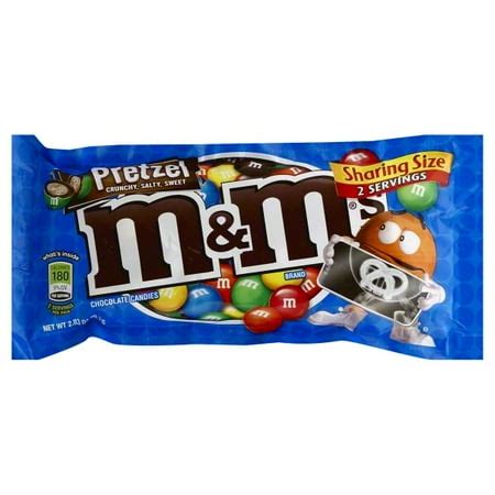 M&M's, Milk Chocolate Pretzel, Sharing Size, Single, 2.83 Oz - Walmart.com