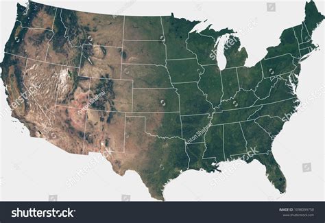 Large 120 Mp Satellite Image United Stock Illustration 1098099758 ...