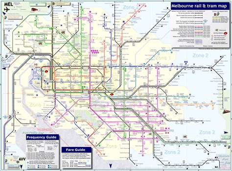 Melbourne Train and Tram Map - Melbourne Australia • mappery