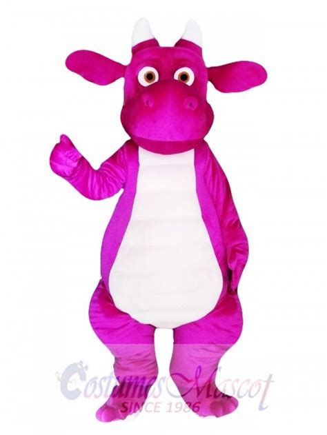 Purple Adult Dragon Mascot Costume