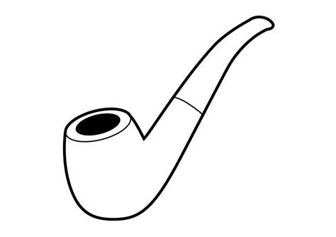 Smoking Pipe Outline Vector Illustration - free vector download