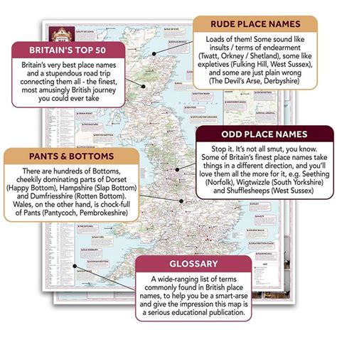 ST&G's Marvellous Map of Great British Place Names: folded, poster or ...