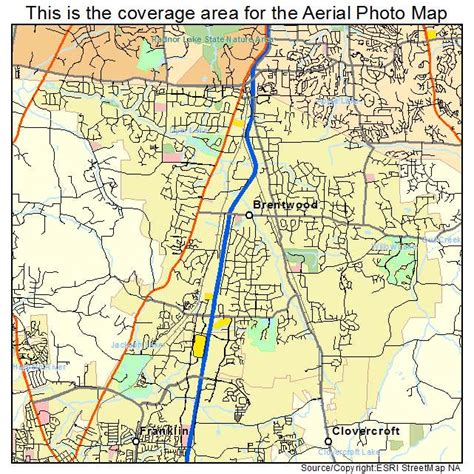 Aerial Photography Map of Brentwood, TN Tennessee