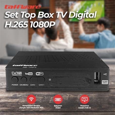 Taffware Set Top Box TV Digital H.265 1080P DVB-T2 - DZ084 - Black ...