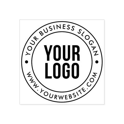 Custom Logo Business Promotional Rubber Stamp | Zazzle.com.au