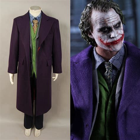 Costume Batman Dark Knight Cosplay Costume Heath Ledger Joker 6 Pcs ...