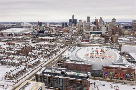 Detroit Skyline in Winter with Stadiums Photograph by John McGraw ...