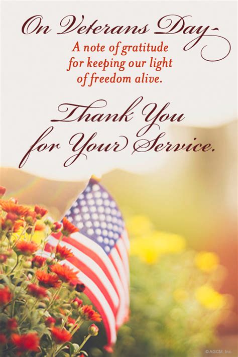 Veterans Day Thank You Cards Printable