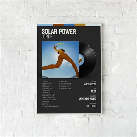 Solar Power Poster, Lorde Poster, Album Cover Poster