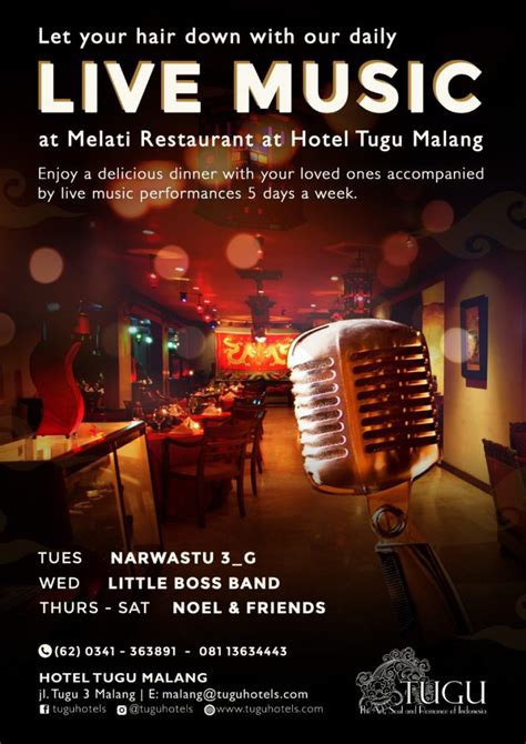 Live Music at Melati Restaurant at Hotel Tugu Malang - Tugu Hotels ...