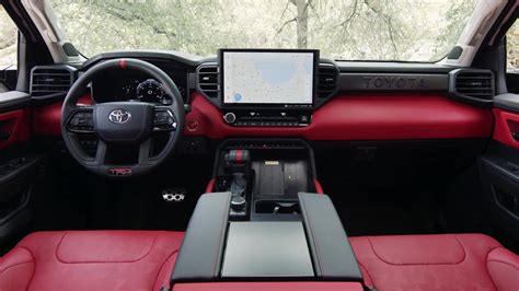 2022 Toyota Tundra TRD Pro Cockpit Red Softex Interior Design