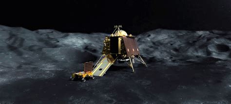 Chandrayaan-2 Pragyan rover Vikram lander (ISRO) render 2 - TESLARATI