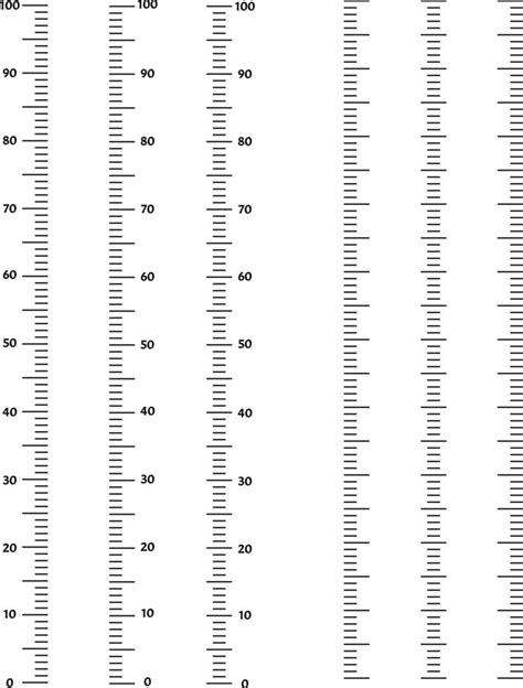 Stadiometer scale, Height meter, Measuring scale, markup for rulers in ...