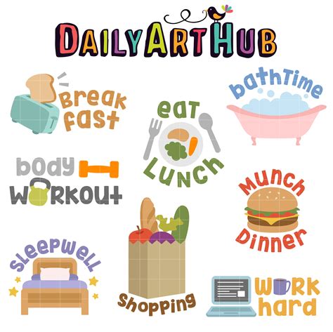 Daily Life Clip Art Set – Daily Art Hub – Free Clip Art Everyday