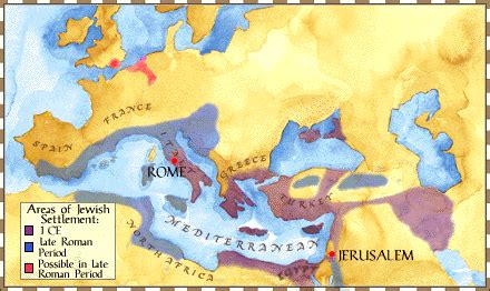 Spread Of Judaism Map Middle East