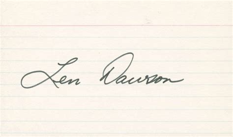 Len Dawson - Autograph | HistoryForSale Item 68259