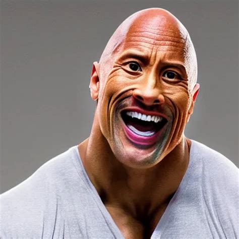 dwayne johnson with a funny face | Stable Diffusion