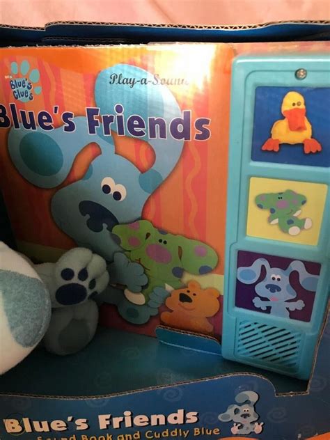 New Blues Clues Plush Play A Sound Book Blue Nick Jr Toy Boris Polka ...