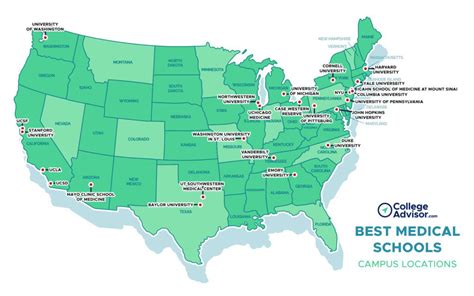 Medical Schools In The United States Map - Floria Anastassia