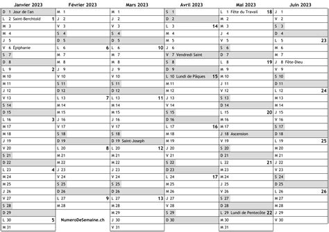 Calendrier 2023 Numero De Semaine | Images and Photos finder