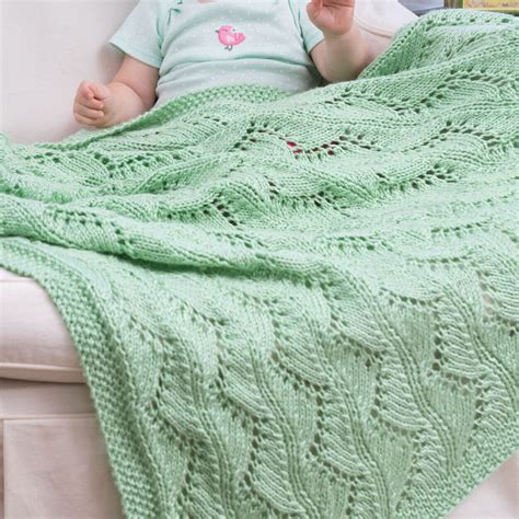 9 Lace Baby Blanket Free Knitting Patterns — Blog.NobleKnits | Chevron ...