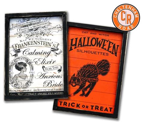 Vintage Halloween Sign Tutorial and Printable – Cheltenham Road ...